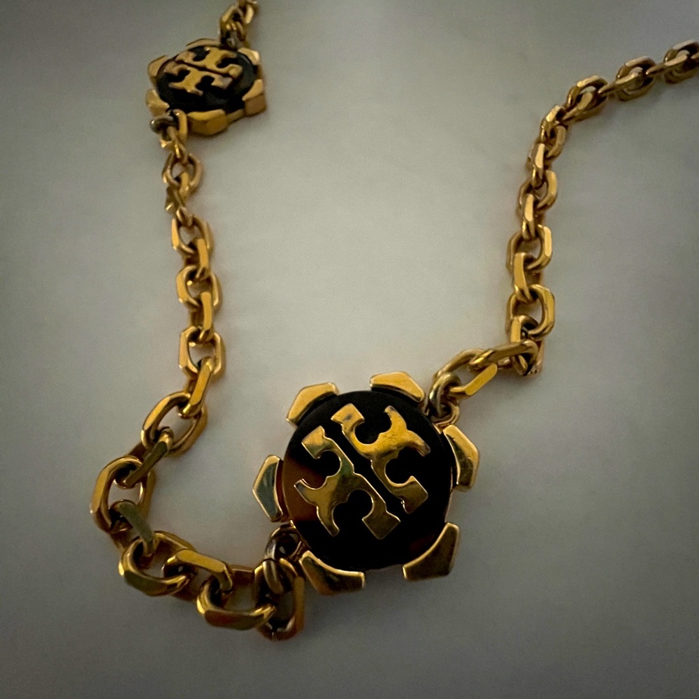 Long Tory Burch Logo Necklace